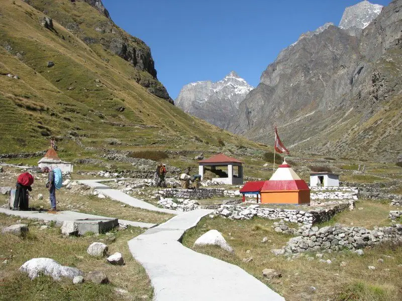 a view of Mata Murti Mandirn around the mountain